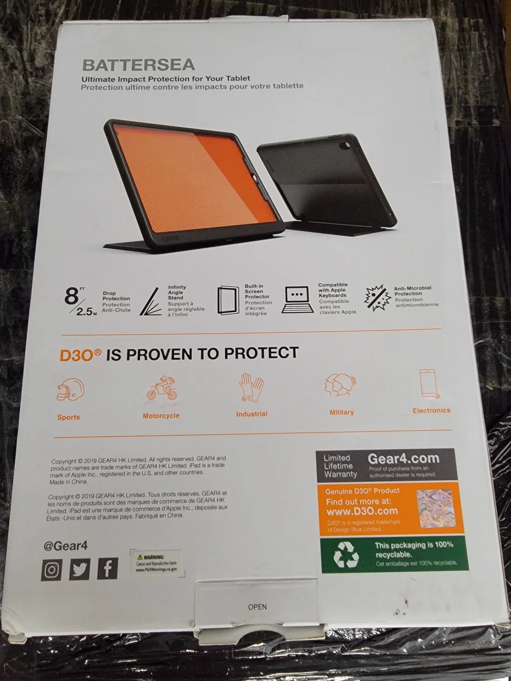 Zagg/Gear4 Battersea Black iPad 10.2